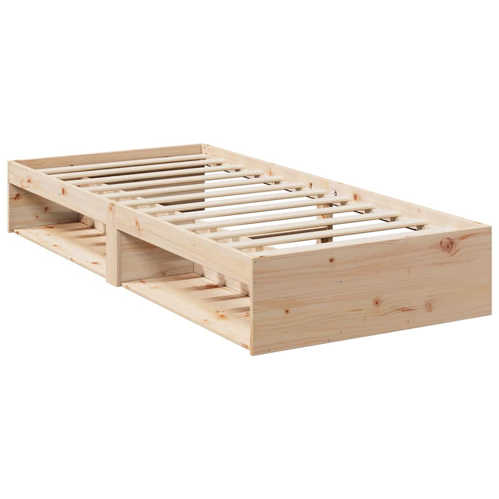 Lit de jour avec matelas 90x190 cm bois de pin massif - XIOS