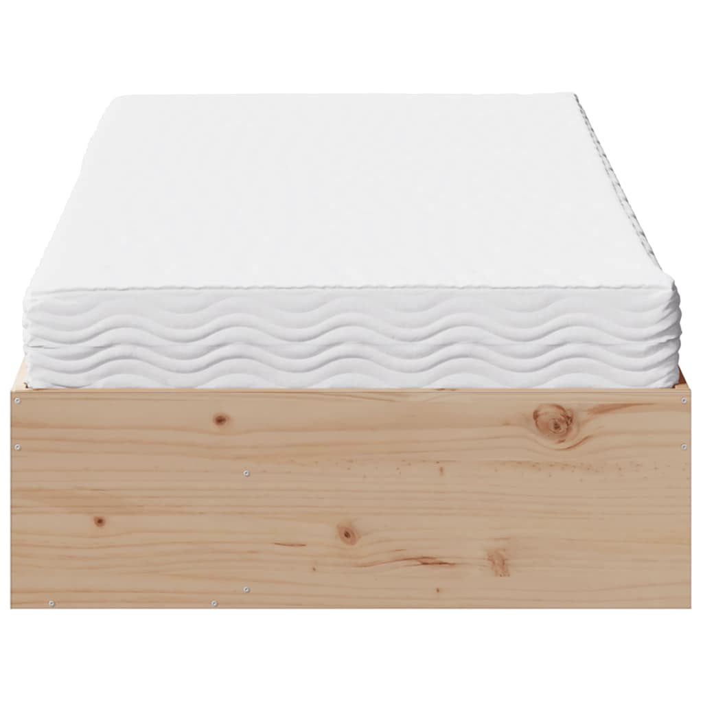 Lit de jour avec matelas 90x190 cm bois de pin massif - XIOS