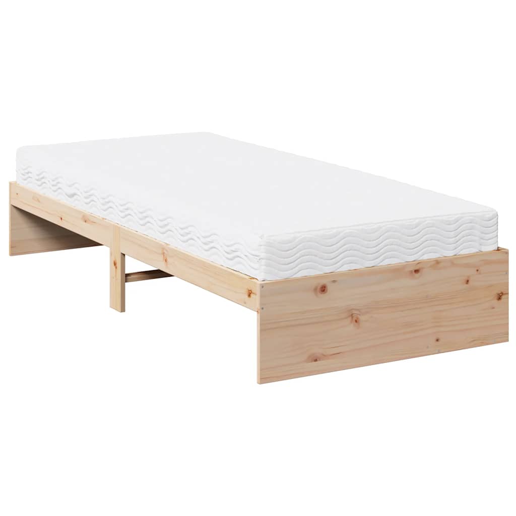 Lit de jour avec matelas 90x190 cm bois de pin massif - XIOS