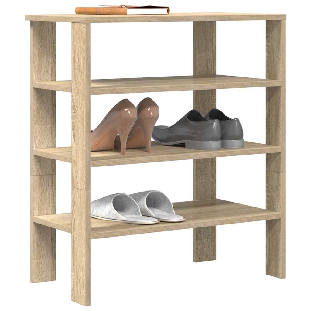 Étagère à chaussures chêne sonoma 61x32x70 cm bois d'ingénierie - XIOS