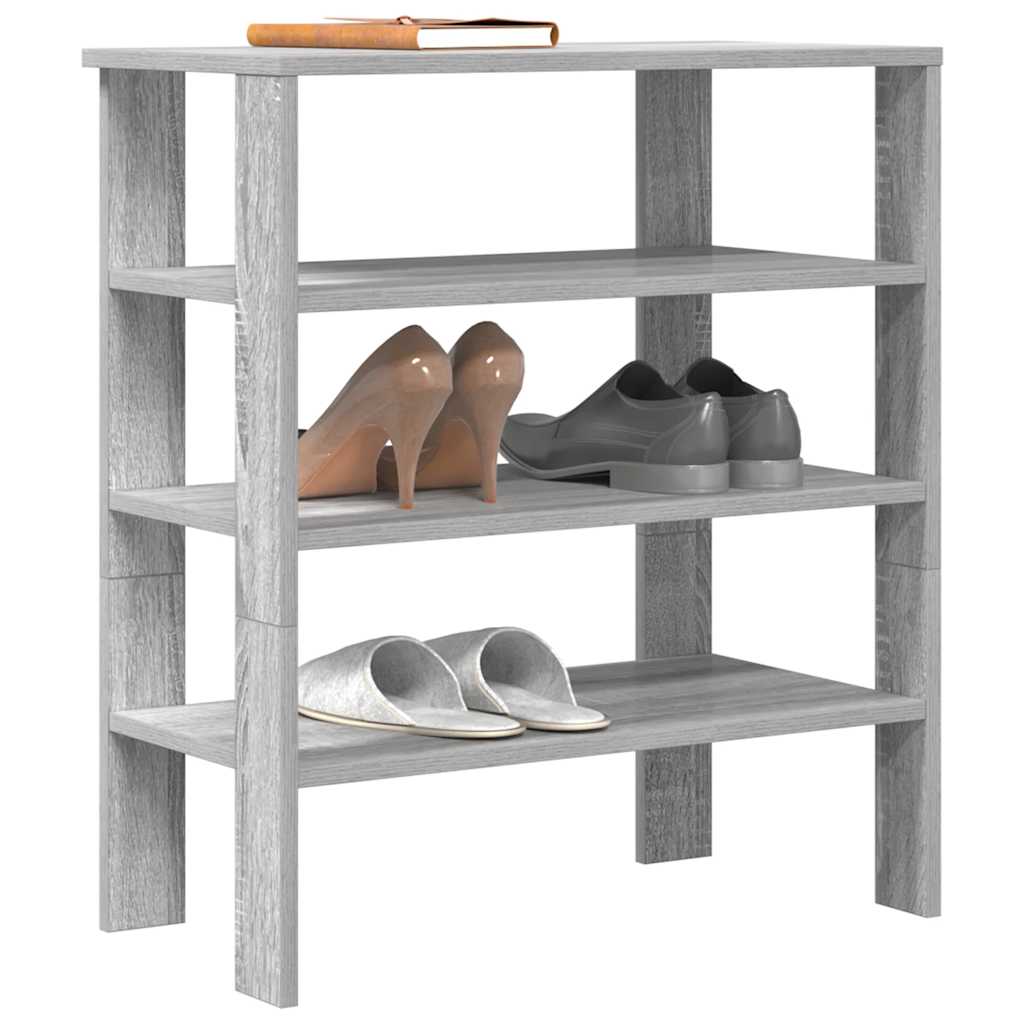 Étagère à chaussures sonoma gris 61x32x70 cm bois d'ingénierie - XIOS