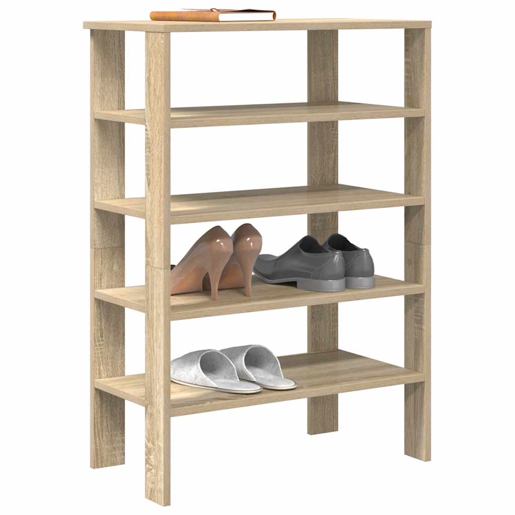 Étagère à chaussures chêne sonoma 61x32x87,5 cm bois ingénierie - XIOS