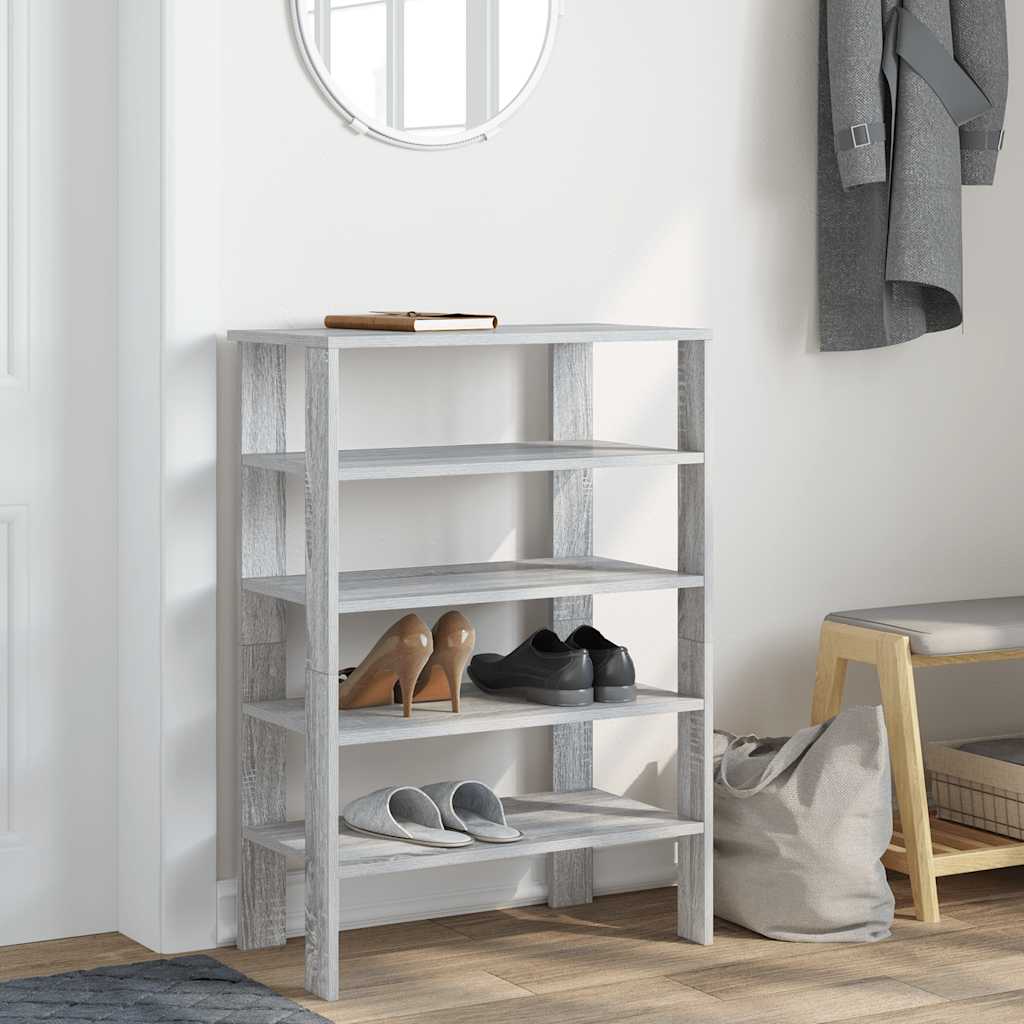 Étagère à chaussures sonoma gris 61x32x87,5 cm bois ingénierie - XIOS