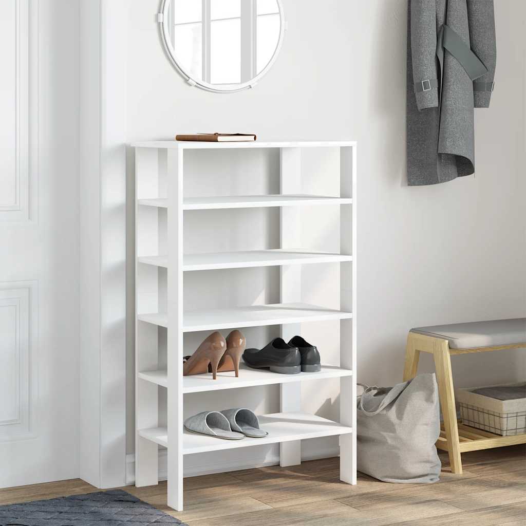 Étagère à chaussures blanc 61x32x105 cm bois d'ingénierie - XIOS
