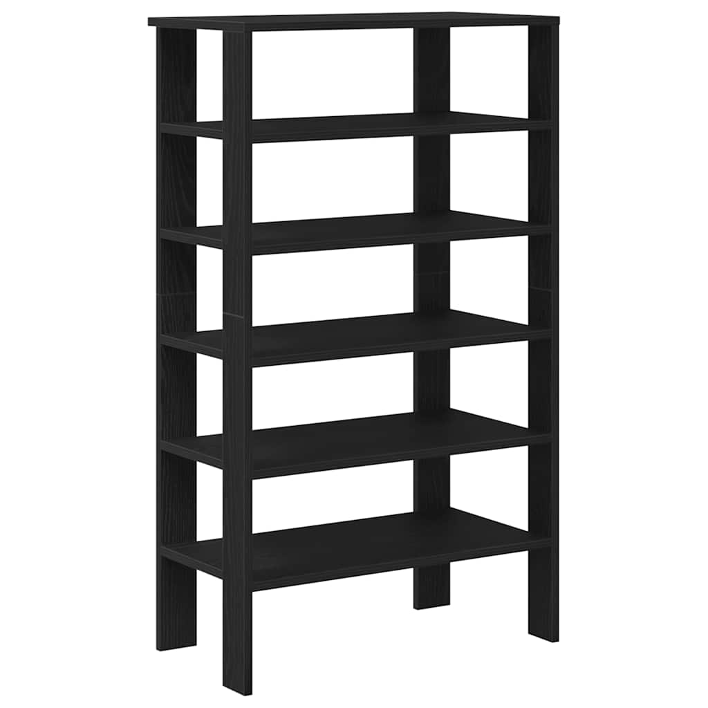 Étagère à chaussures noir 61x32x105 cm bois d'ingénierie - XIOS