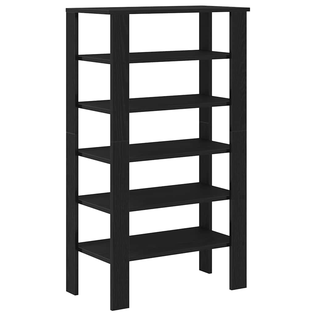 Étagère à chaussures noir 61x32x105 cm bois d'ingénierie - XIOS