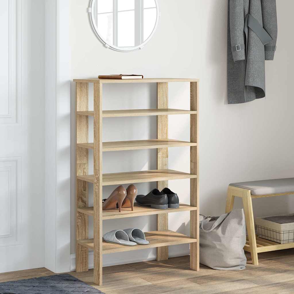 Étagère à chaussures chêne sonoma 61x32x105cm bois d'ingénierie - XIOS