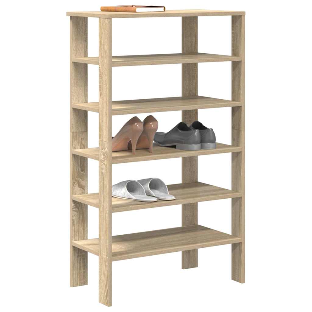 Étagère à chaussures chêne sonoma 61x32x105cm bois d'ingénierie - XIOS