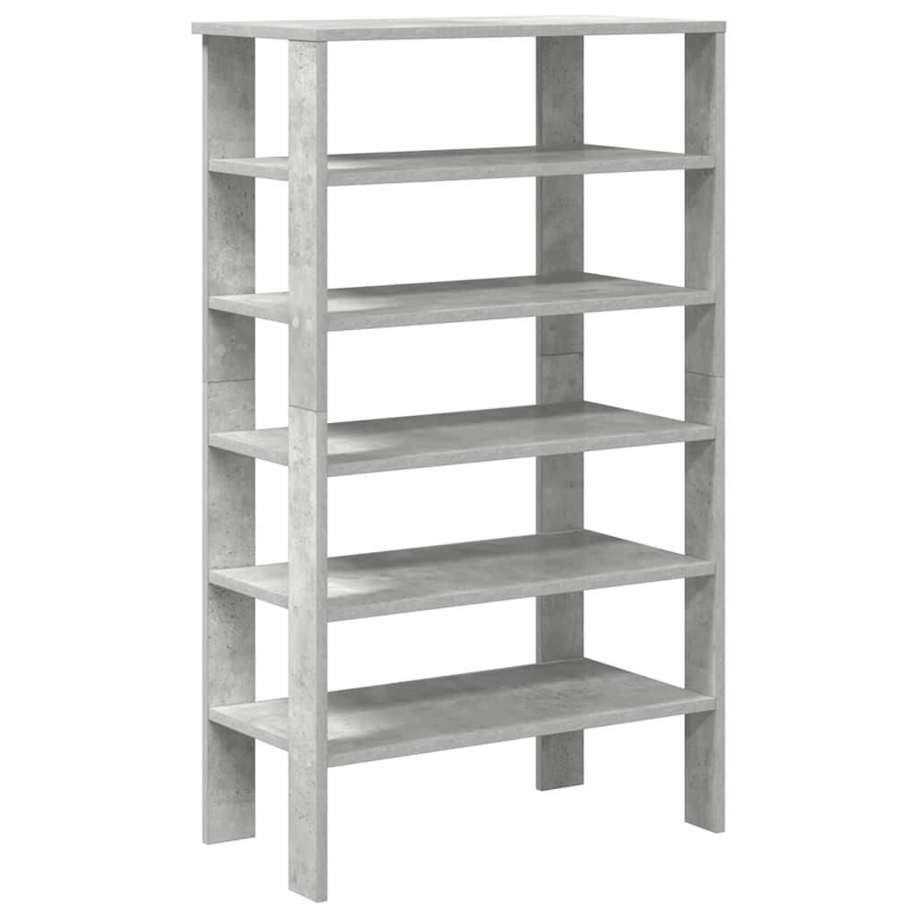 Étagère à chaussures gris béton 61x32x105 cm bois d'ingénierie - XIOS
