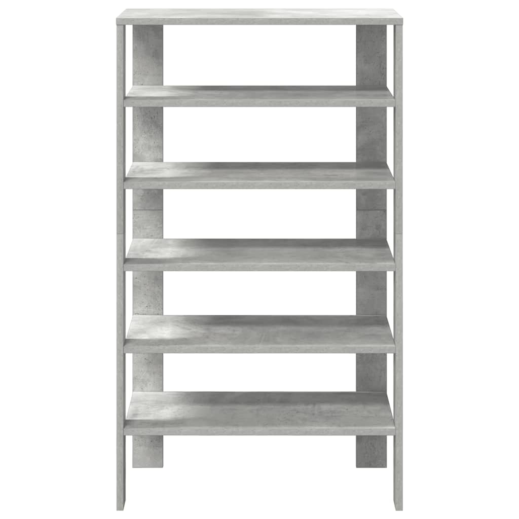 Étagère à chaussures gris béton 61x32x105 cm bois d'ingénierie - XIOS