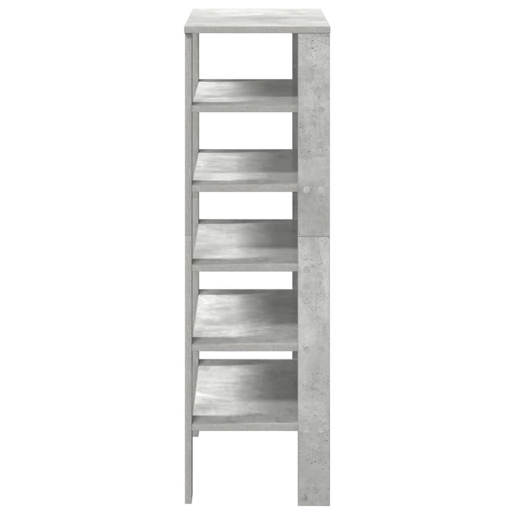 Étagère à chaussures gris béton 61x32x105 cm bois d'ingénierie - XIOS