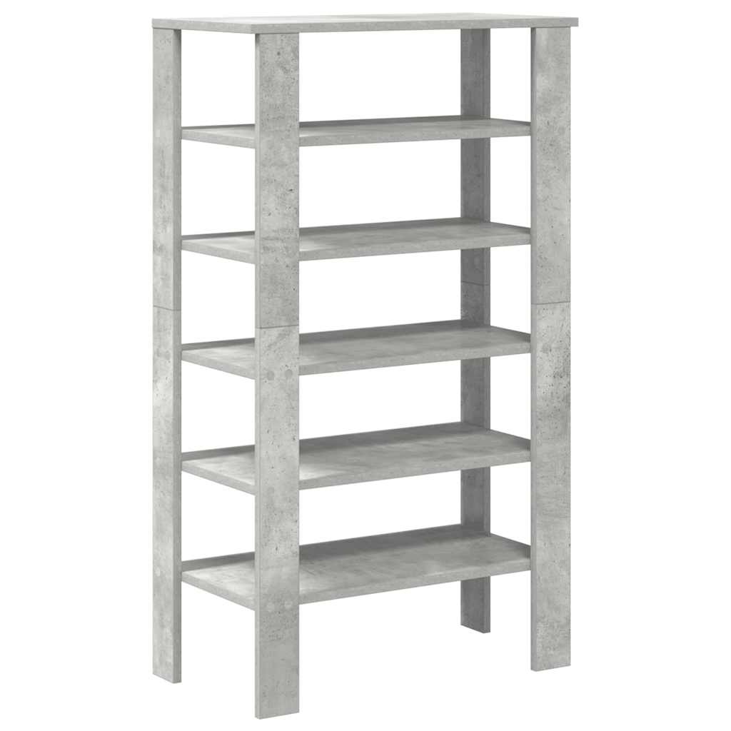 Étagère à chaussures gris béton 61x32x105 cm bois d'ingénierie - XIOS