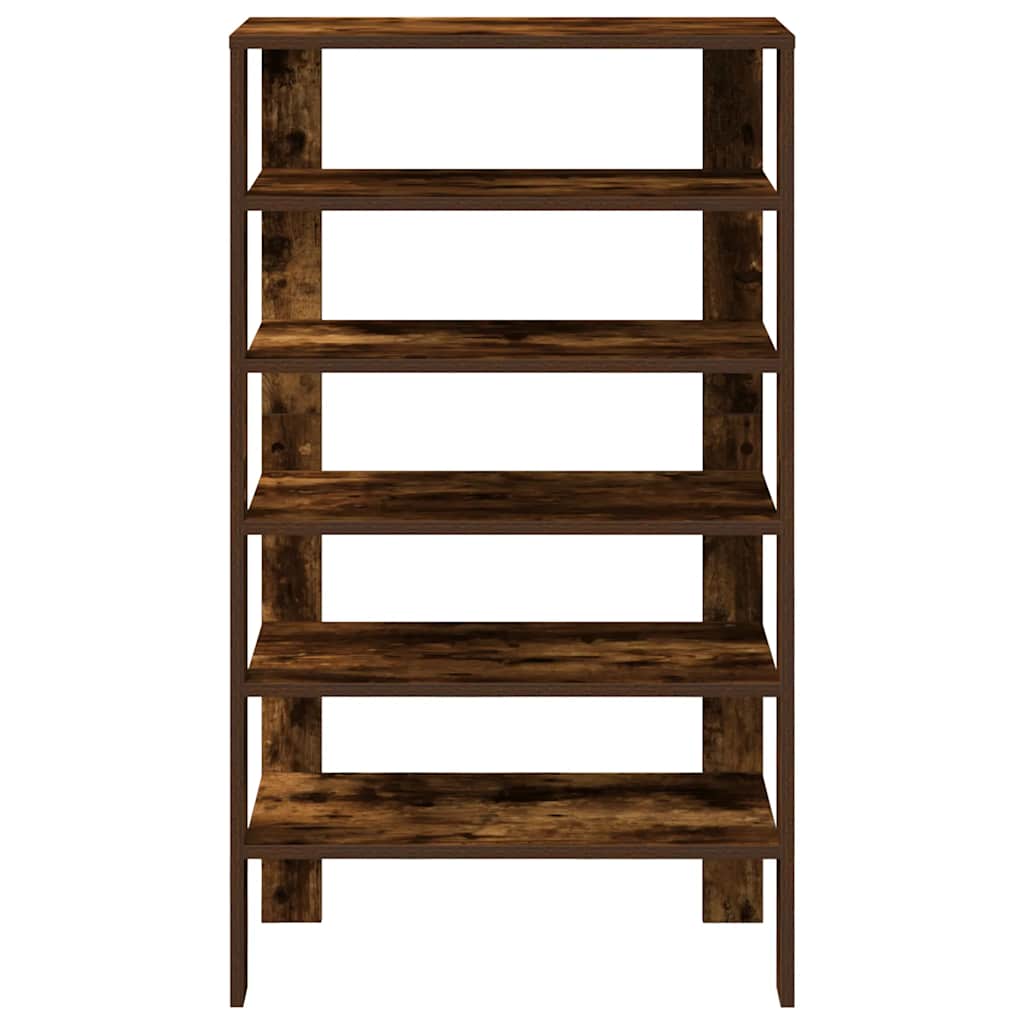 Étagère à chaussures chêne fumé 61x32x105 cm bois d'ingénierie - XIOS