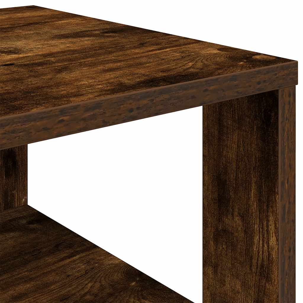 Étagère à chaussures chêne fumé 61x32x105 cm bois d'ingénierie - XIOS