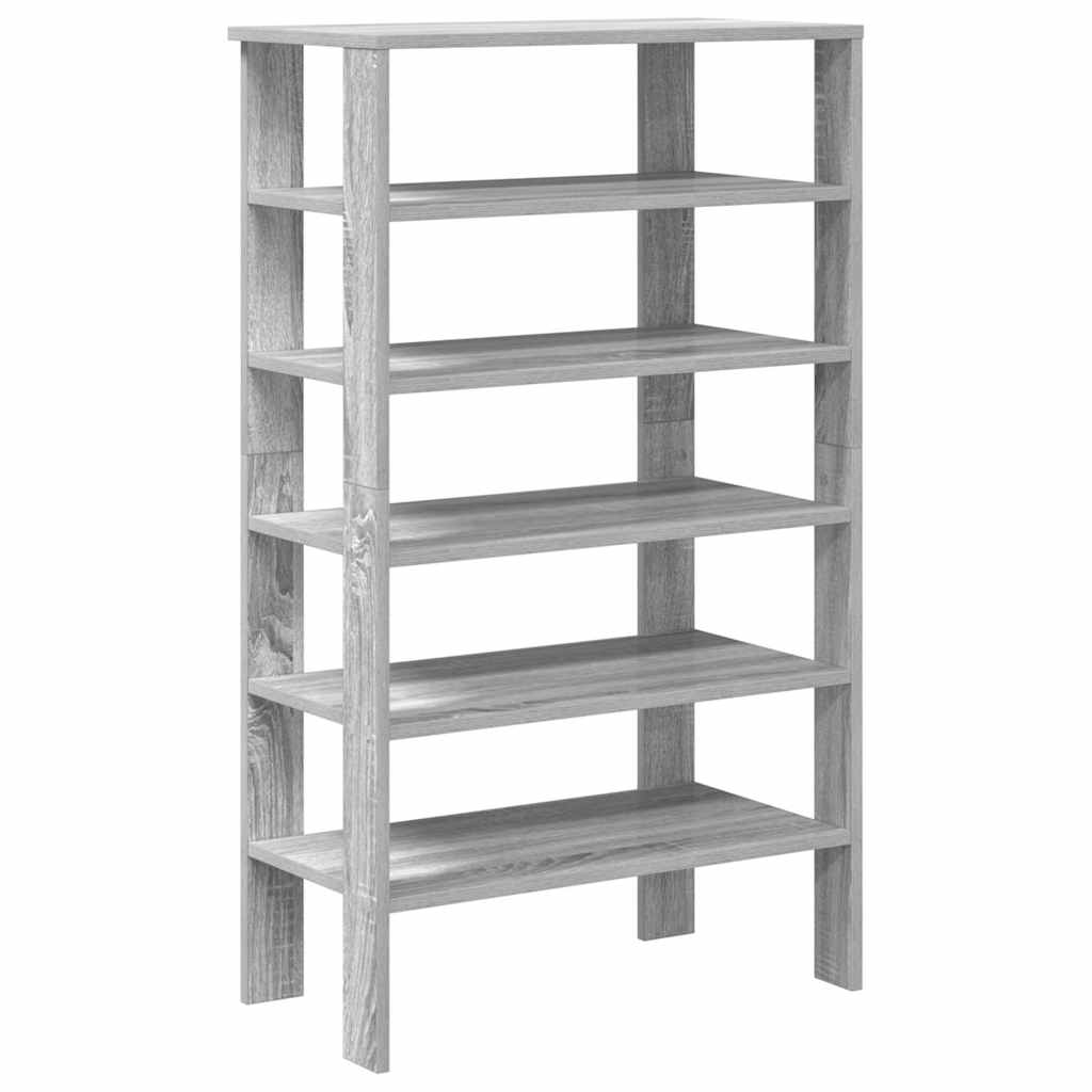 Étagère à chaussures sonoma gris 61x32x105 cm bois ingénierie - XIOS