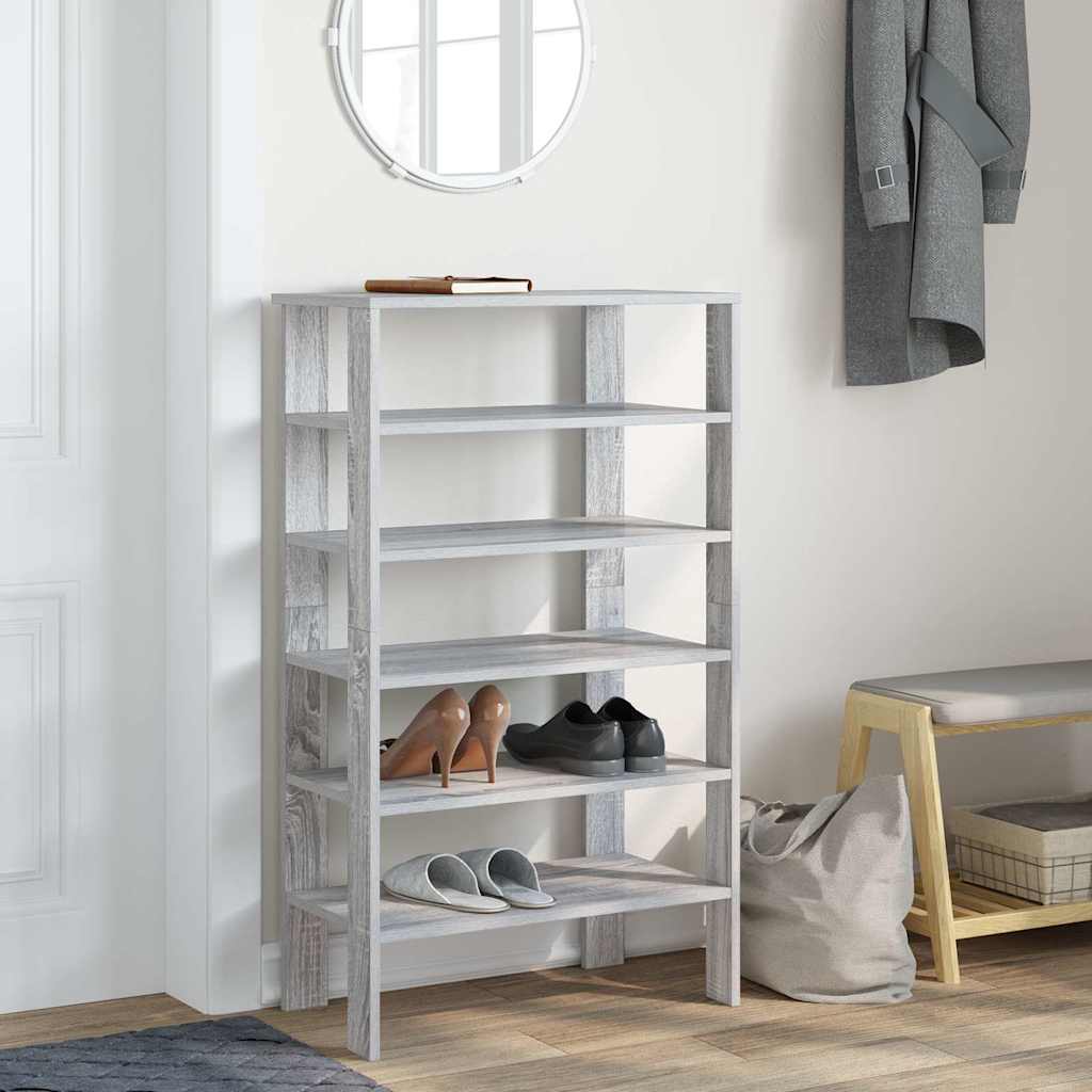 Étagère à chaussures sonoma gris 61x32x105 cm bois ingénierie - XIOS