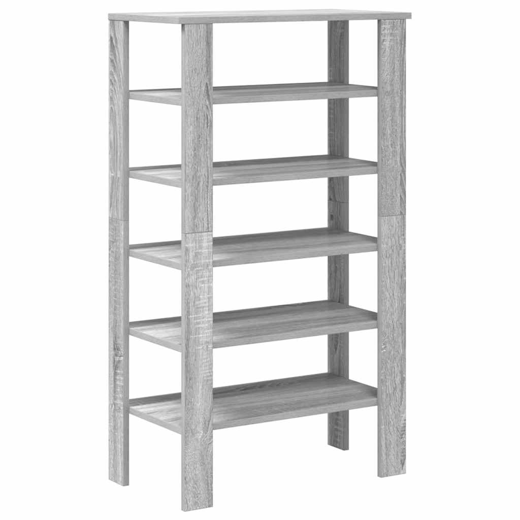 Étagère à chaussures sonoma gris 61x32x105 cm bois ingénierie - XIOS