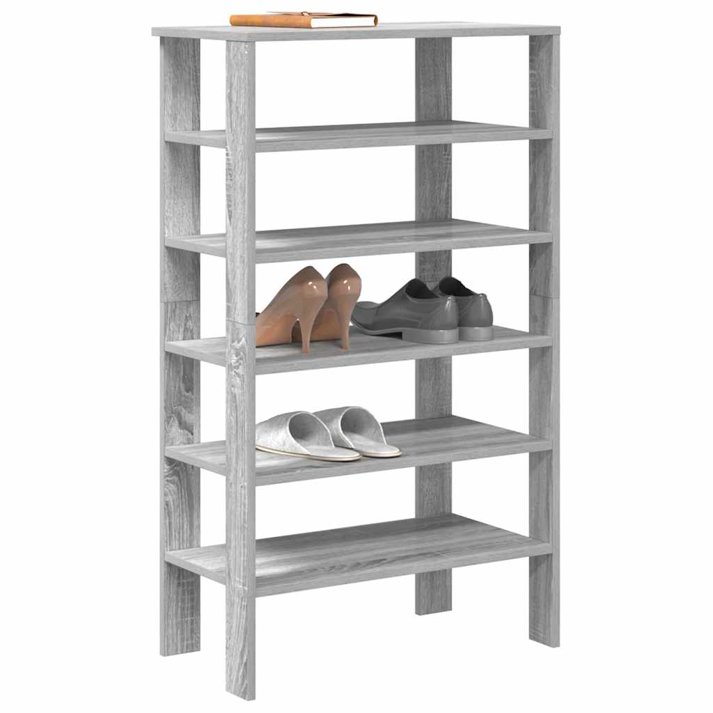 Étagère à chaussures sonoma gris 61x32x105 cm bois ingénierie - XIOS