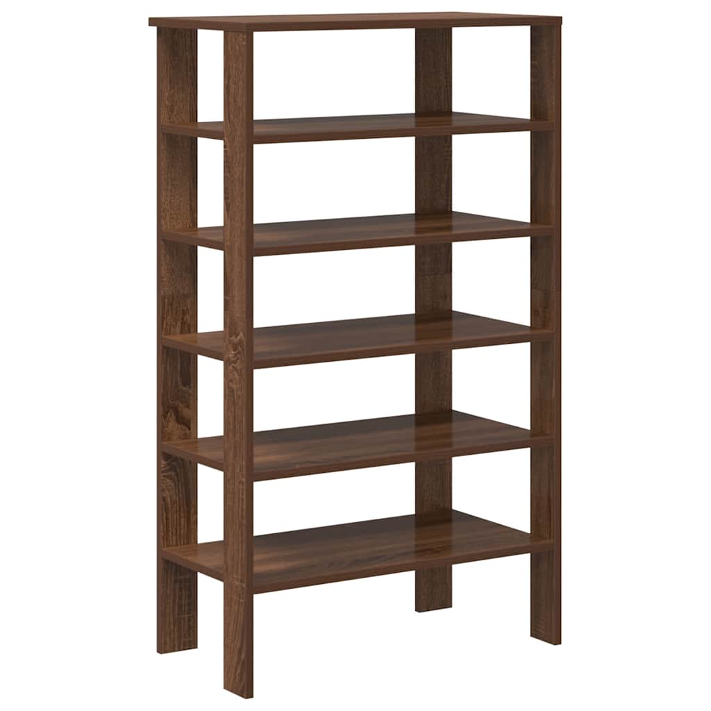 Étagère à chaussures chêne marron 61x32x105 cm bois ingénierie - XIOS