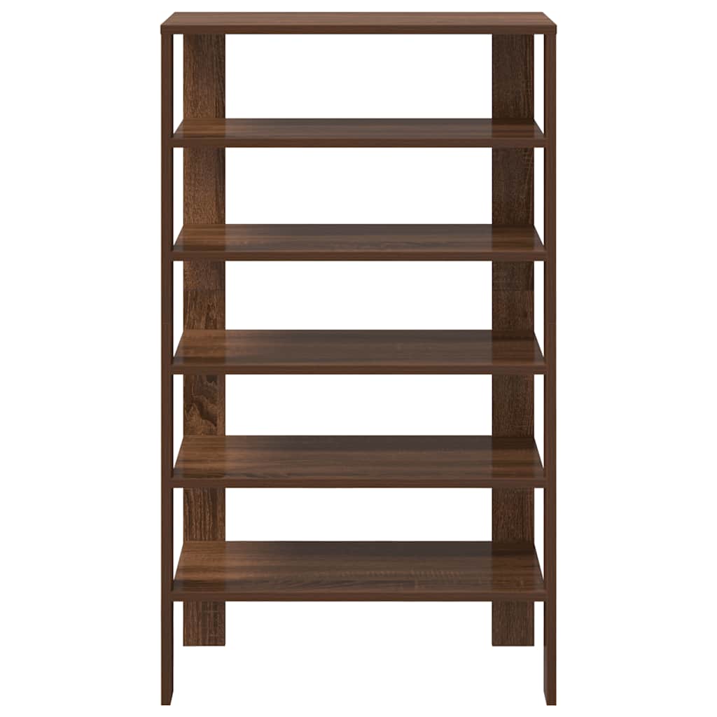 Étagère à chaussures chêne marron 61x32x105 cm bois ingénierie - XIOS