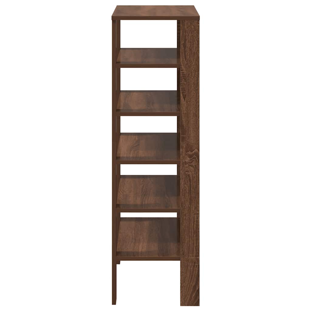 Étagère à chaussures chêne marron 61x32x105 cm bois ingénierie - XIOS