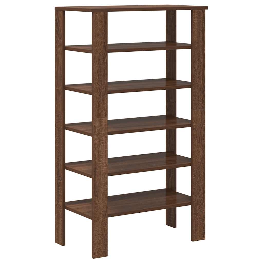 Étagère à chaussures chêne marron 61x32x105 cm bois ingénierie - XIOS