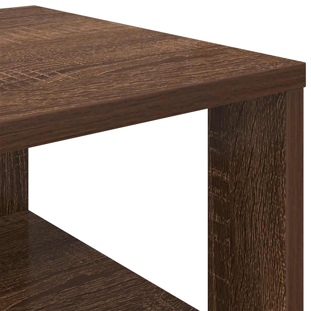 Étagère à chaussures chêne marron 61x32x105 cm bois ingénierie - XIOS