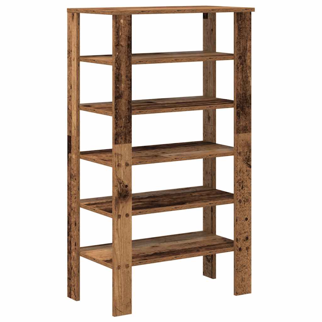 Étagère à chaussures vieux bois 61x32x105 cm bois d'ingénierie - XIOS