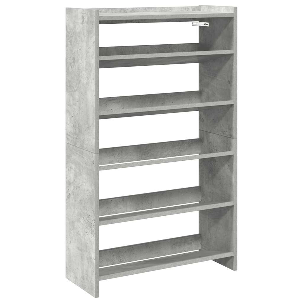Étagère à chaussures gris béton 60x25x100 cm bois d'ingénierie - XIOS