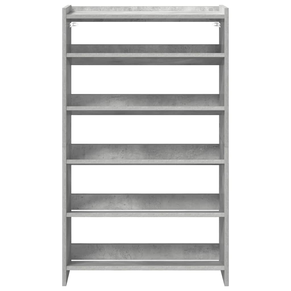 Étagère à chaussures gris béton 60x25x100 cm bois d'ingénierie - XIOS