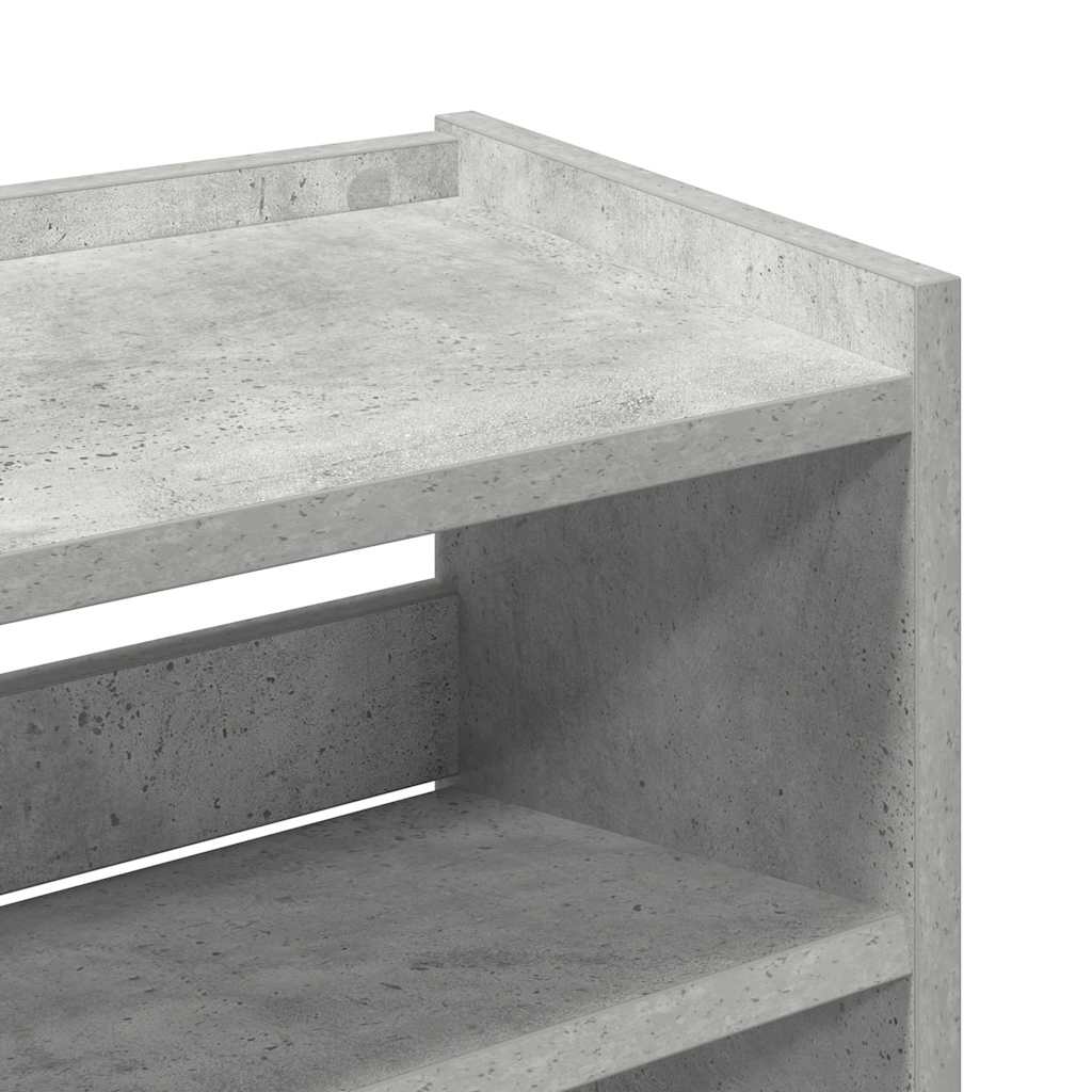 Étagère à chaussures gris béton 60x25x100 cm bois d'ingénierie - XIOS