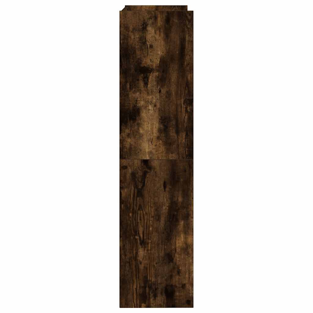 Étagère à chaussures chêne fumé 60x25x100 cm bois d'ingénierie - XIOS