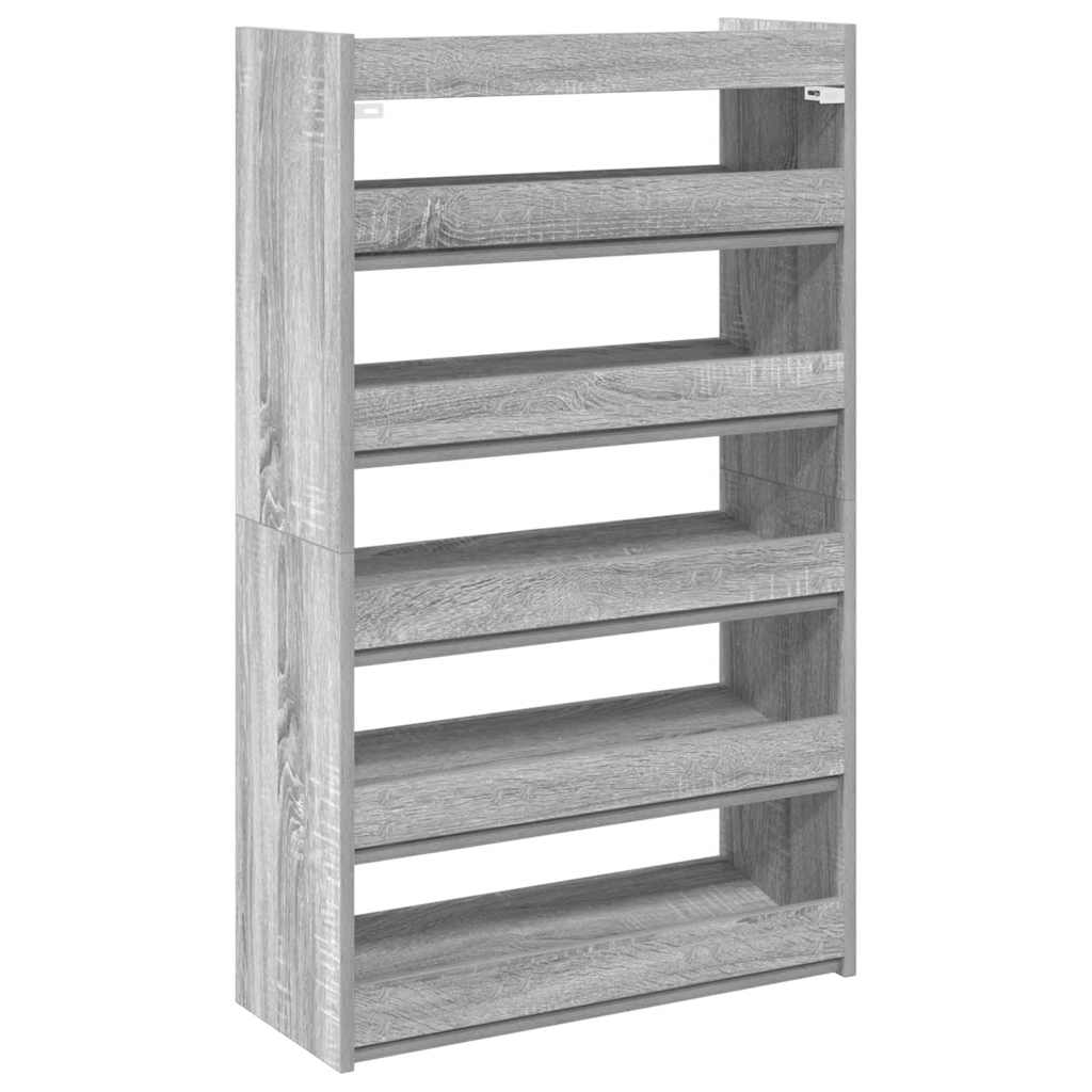 Étagère à chaussures sonoma gris 60x25x100 cm bois ingénierie - XIOS