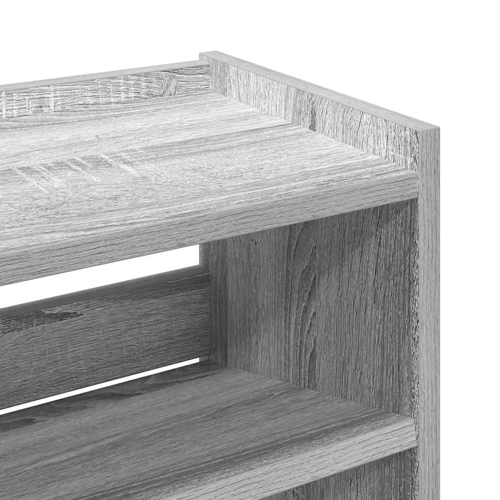 Étagère à chaussures sonoma gris 60x25x100 cm bois ingénierie - XIOS