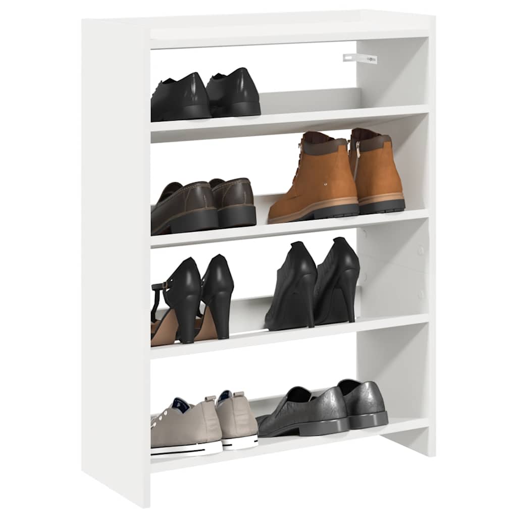Étagère à chaussures blanc 60x25x81 cm bois d'ingénierie - XIOS