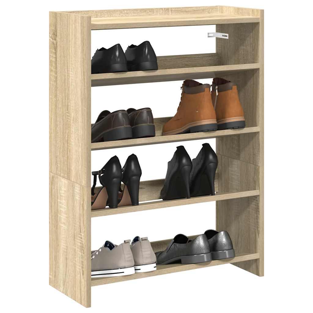 Étagère à chaussures chêne sonoma 60x25x81 cm bois d'ingénierie - XIOS