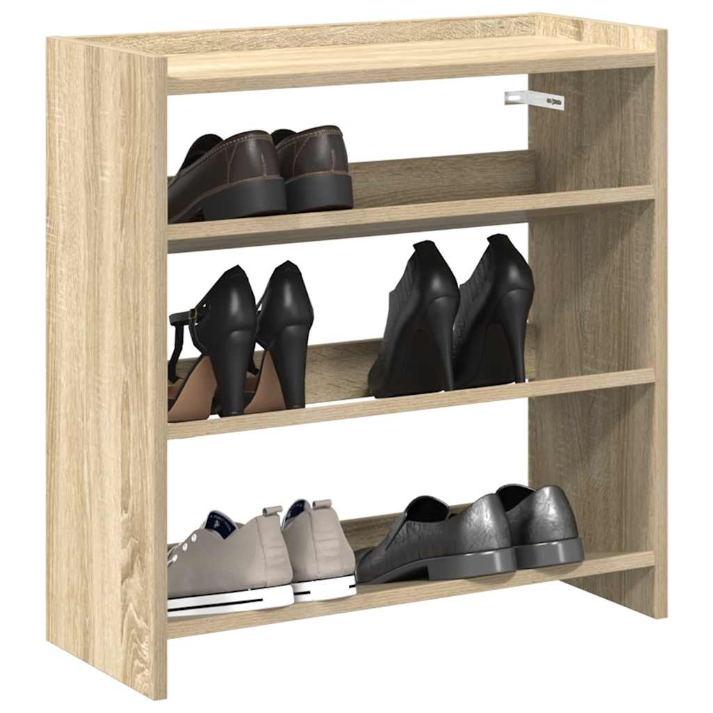 Étagère à chaussures chêne sonoma 60x25x62 cm bois d'ingénierie - XIOS