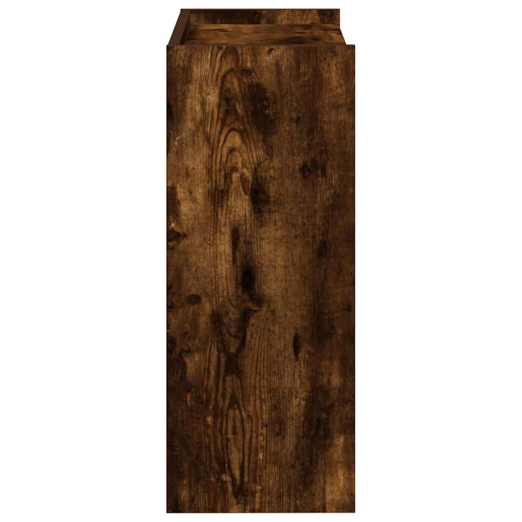 Étagère à chaussures chêne fumé 60x25x62 cm bois d'ingénierie - XIOS