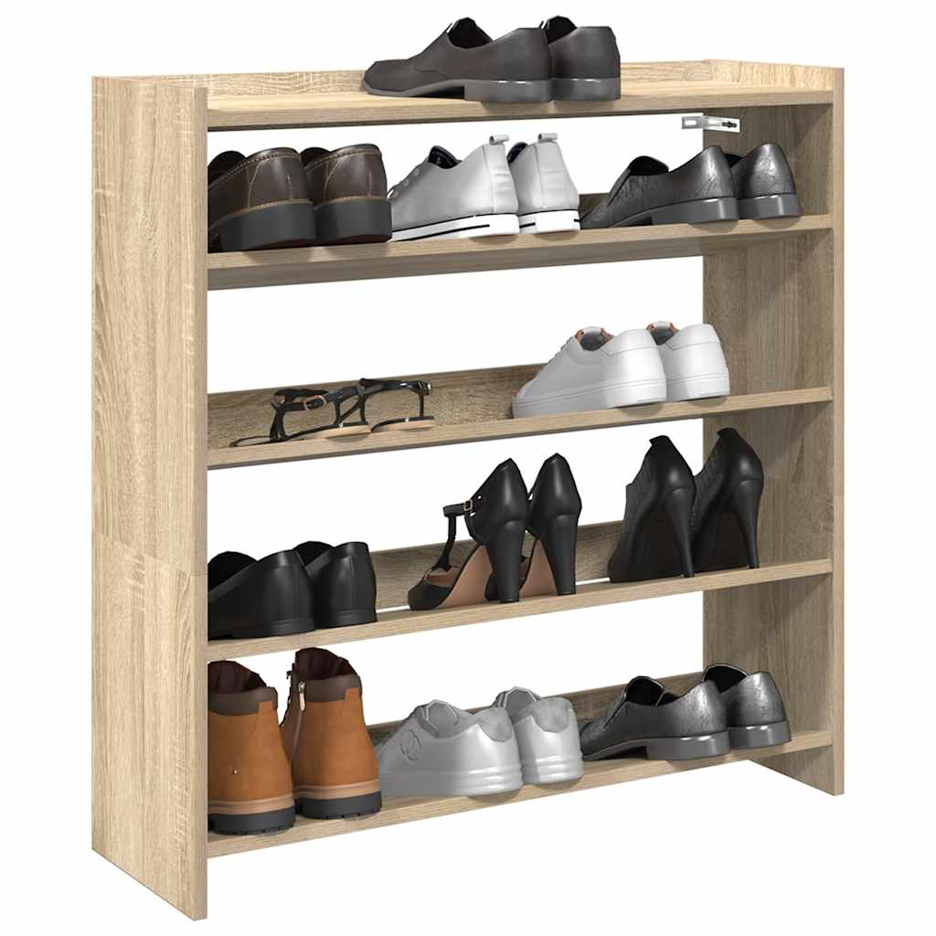 Étagère à chaussures chêne sonoma 80x25x81 cm bois ingénierie - XIOS