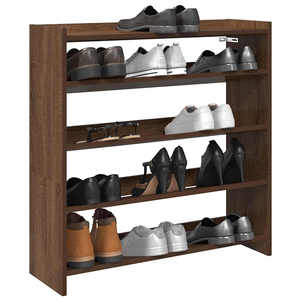 Étagère à chaussures chêne marron 80x25x81 cm bois ingénierie - XIOS