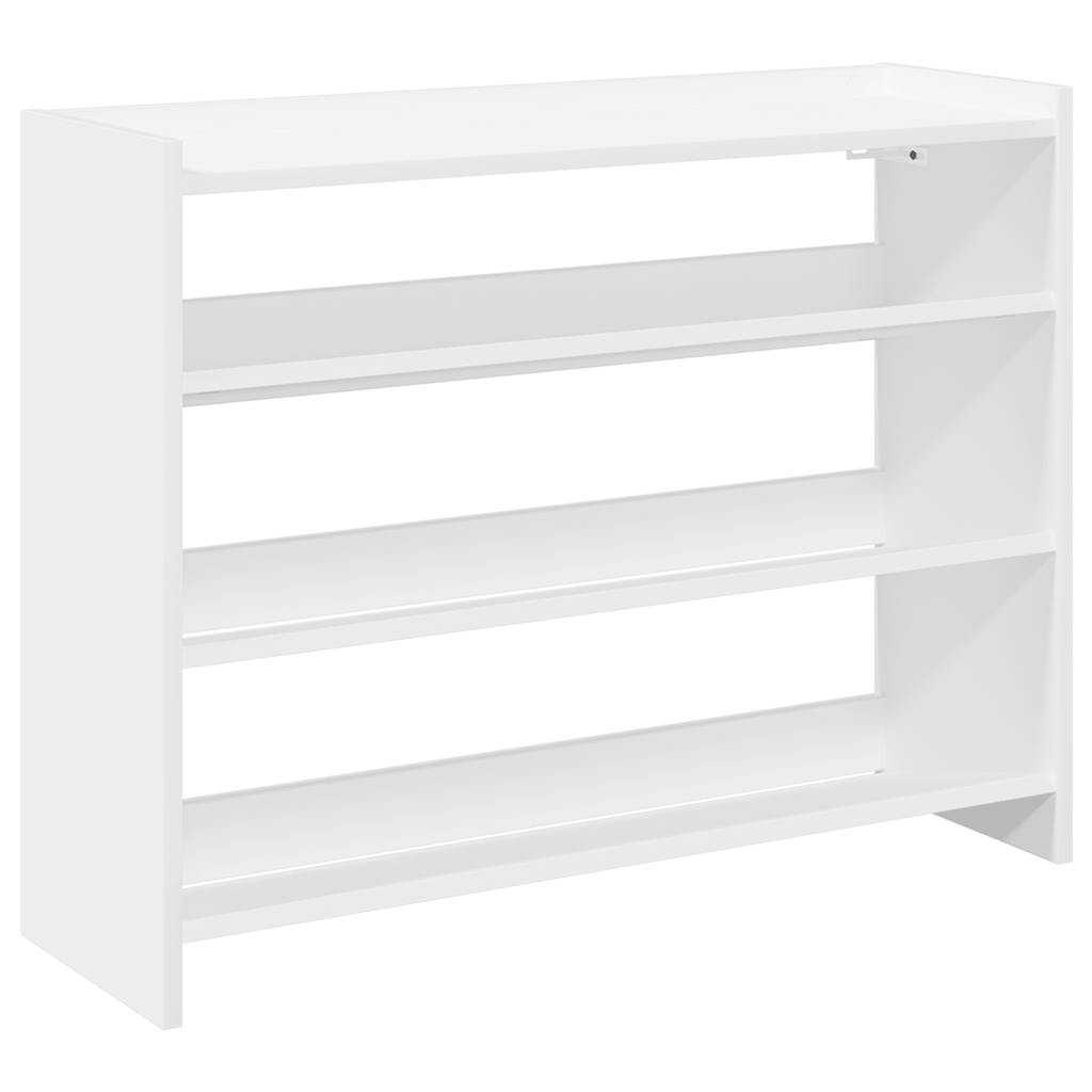 Étagère à chaussures blanc 80x25x62 cm bois d'ingénierie - XIOS