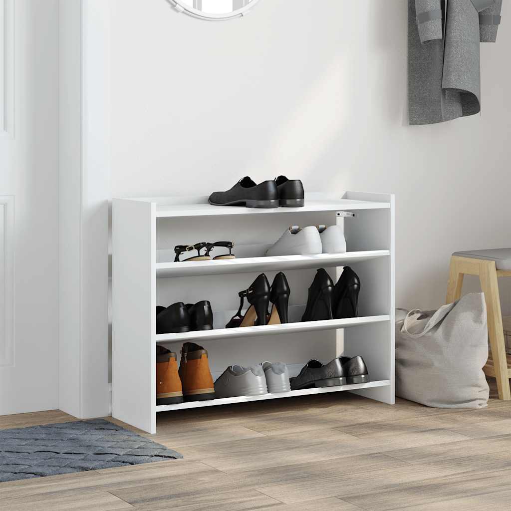 Étagère à chaussures blanc 80x25x62 cm bois d'ingénierie - XIOS