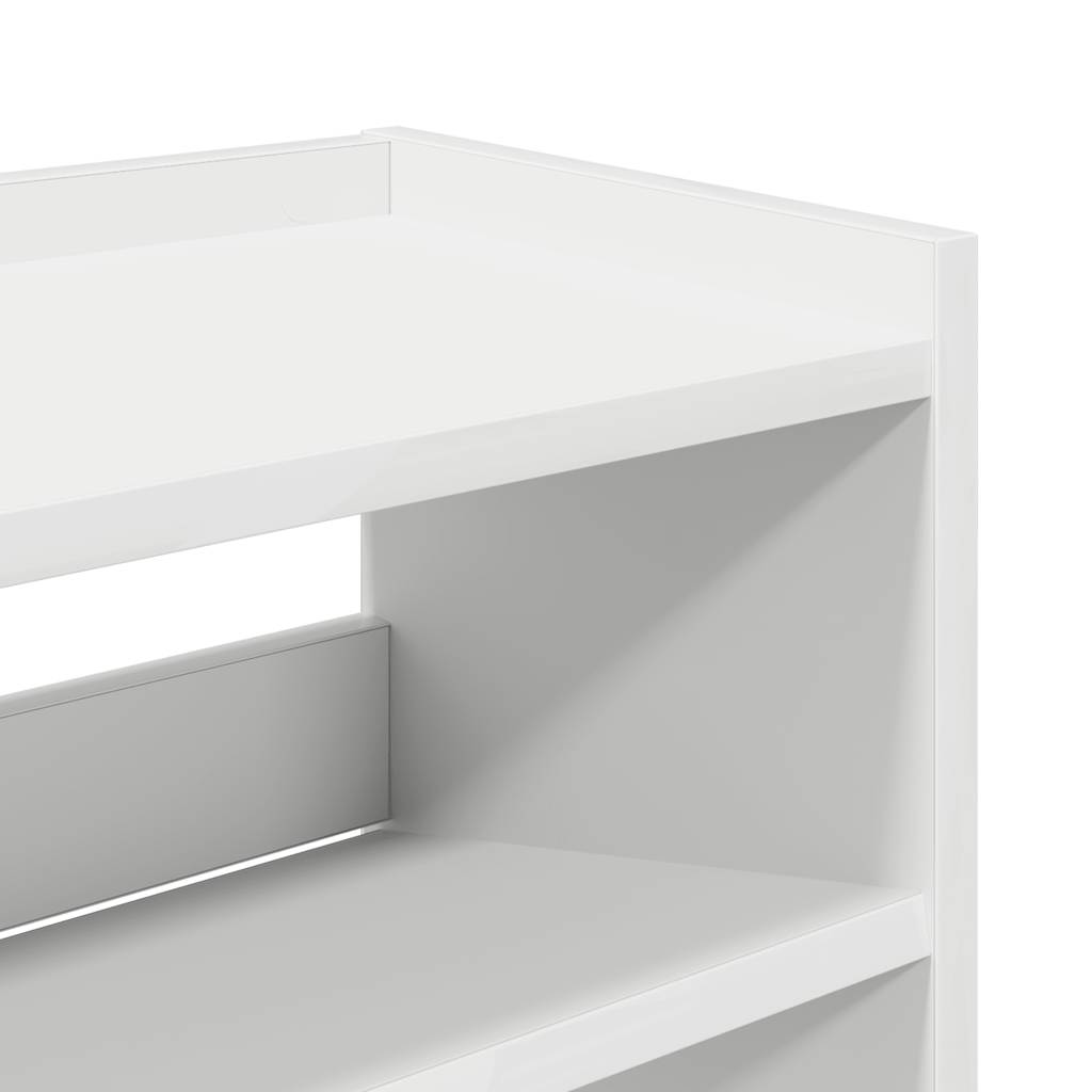 Étagère à chaussures blanc 80x25x62 cm bois d'ingénierie - XIOS