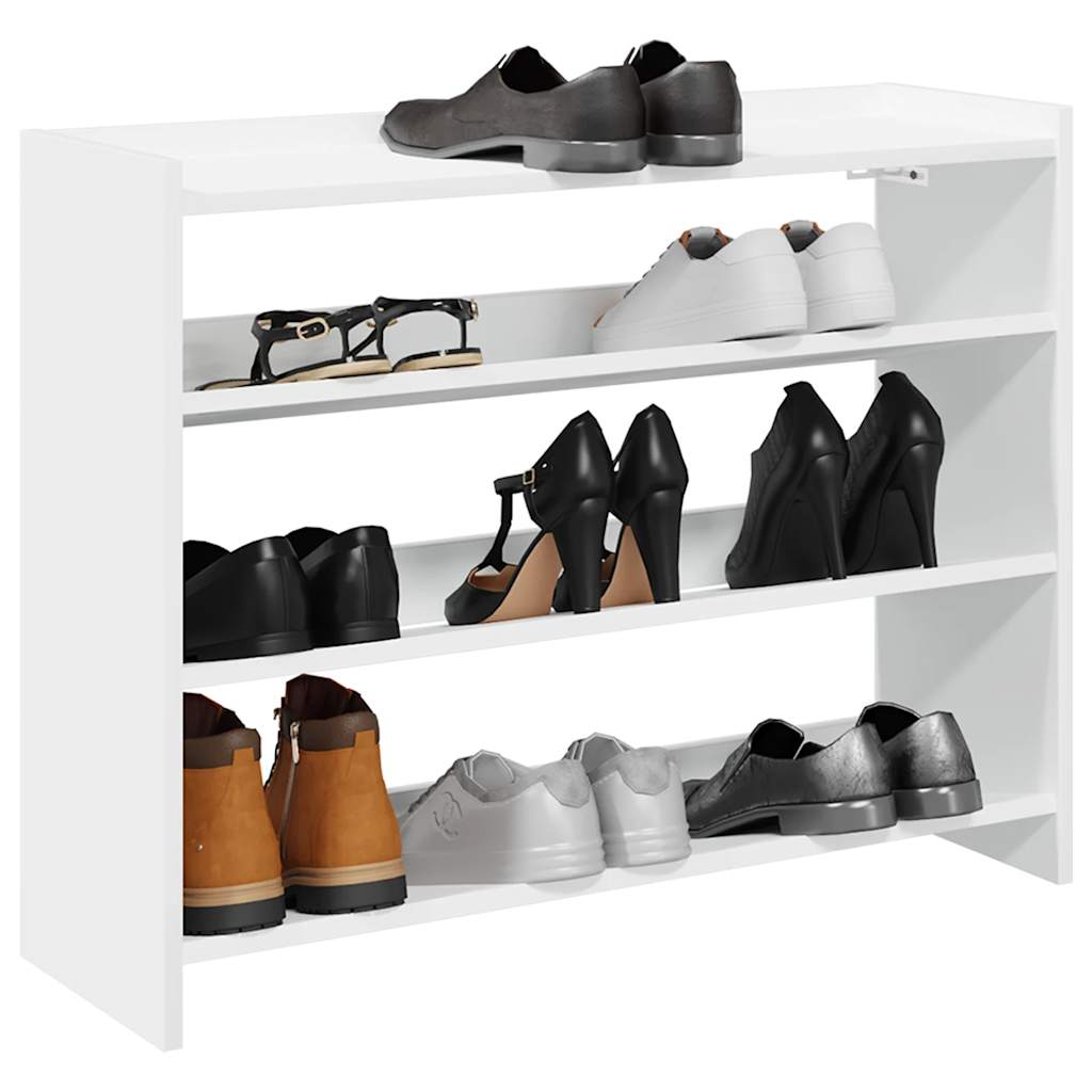 Étagère à chaussures blanc 80x25x62 cm bois d'ingénierie - XIOS