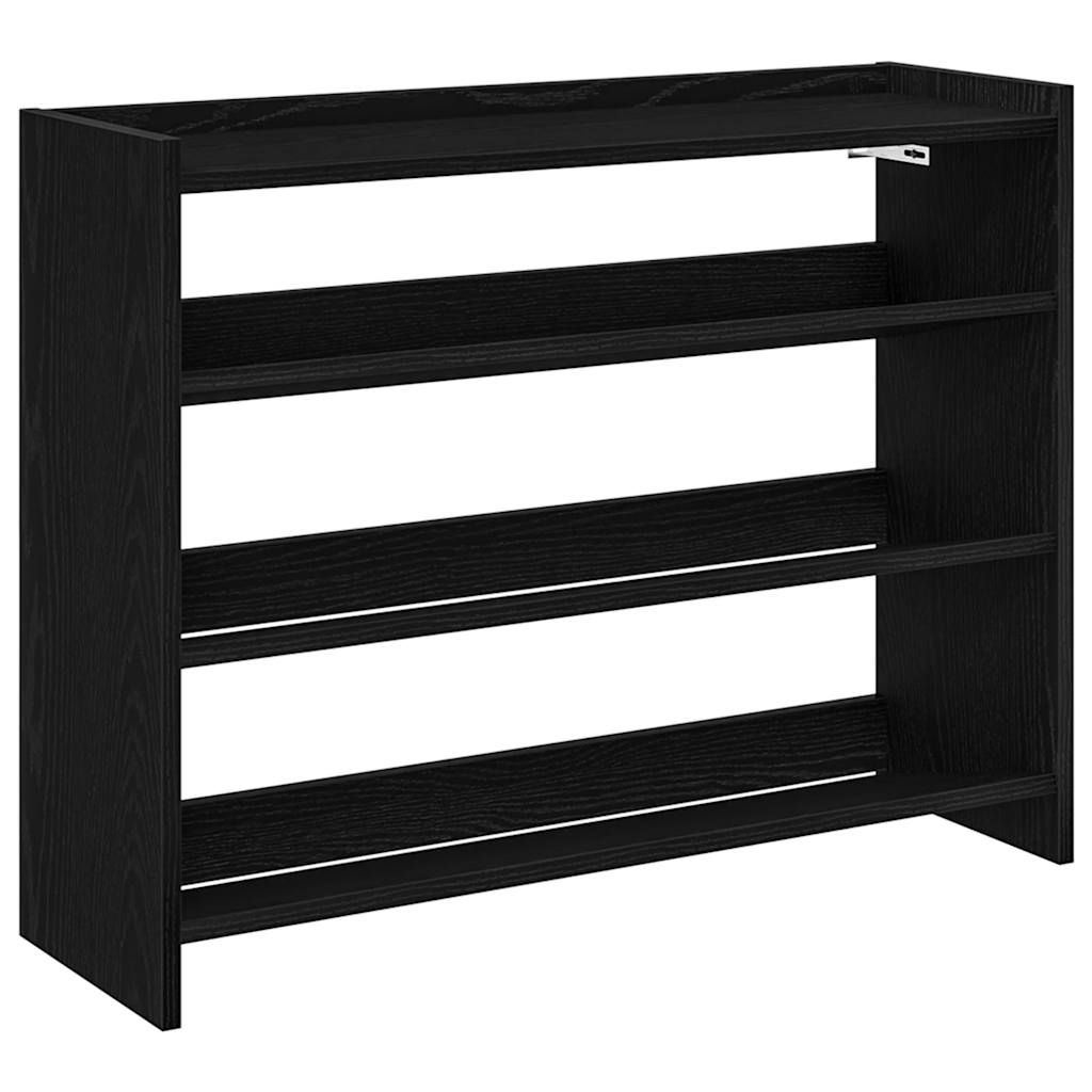 Étagère à chaussures noir 80x25x62 cm bois d'ingénierie - XIOS