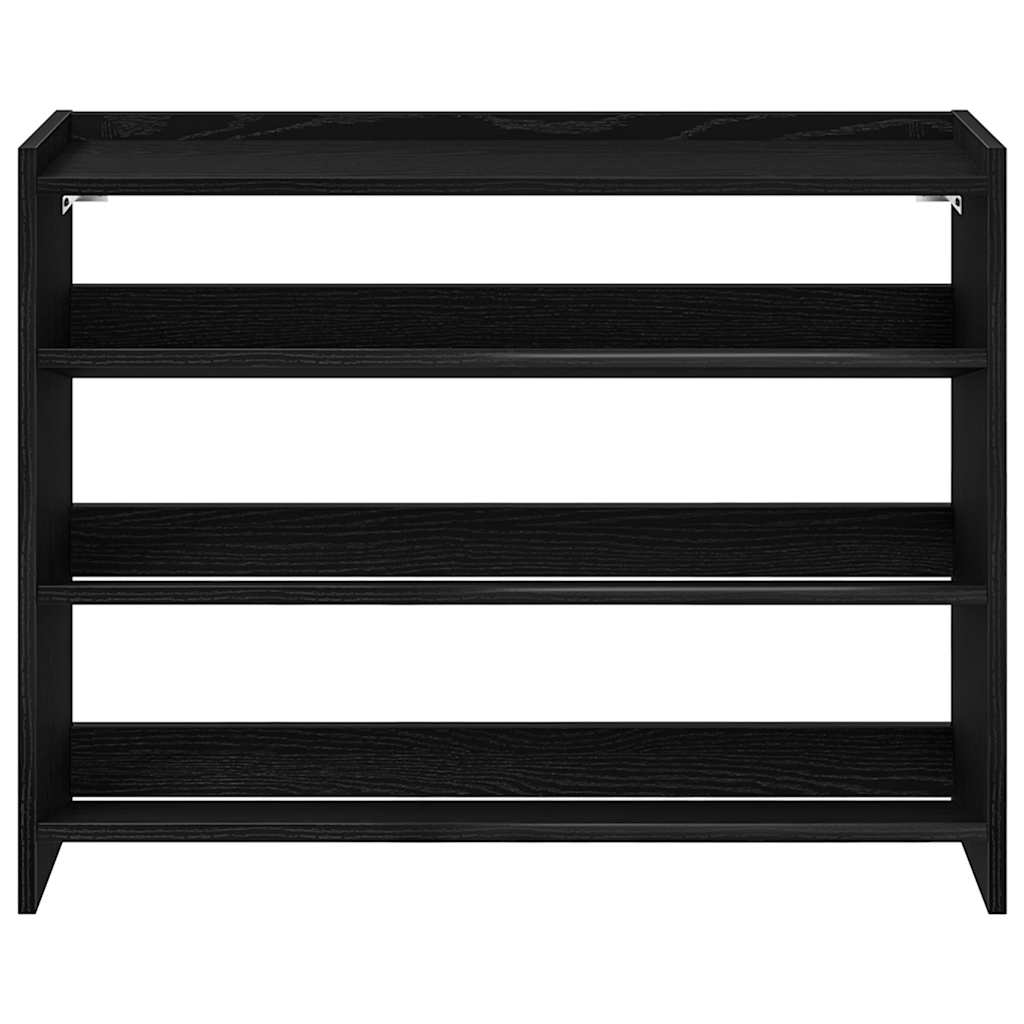 Étagère à chaussures noir 80x25x62 cm bois d'ingénierie - XIOS
