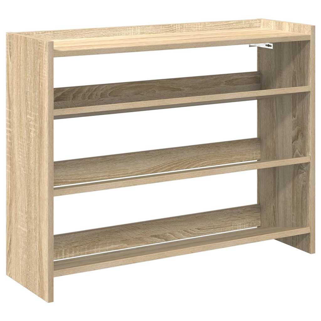 Étagère à chaussures chêne sonoma 80x25x62 cm bois d'ingénierie - XIOS