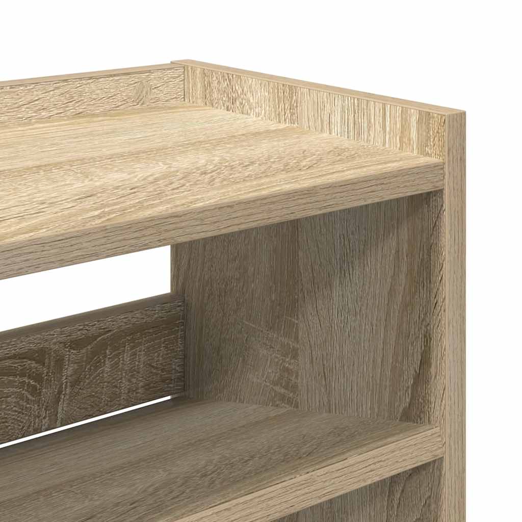 Étagère à chaussures chêne sonoma 80x25x62 cm bois d'ingénierie - XIOS
