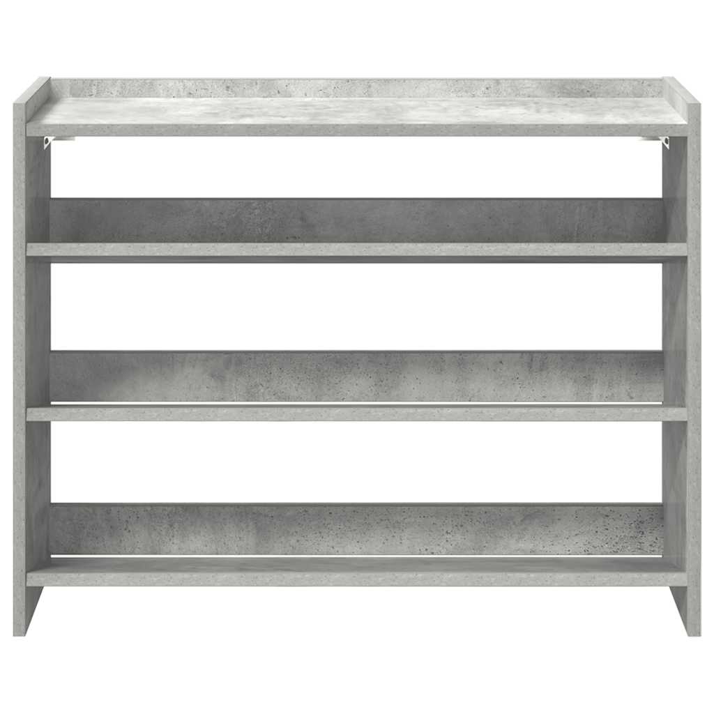 Étagère à chaussures gris béton 80x25x62 cm bois d'ingénierie - XIOS