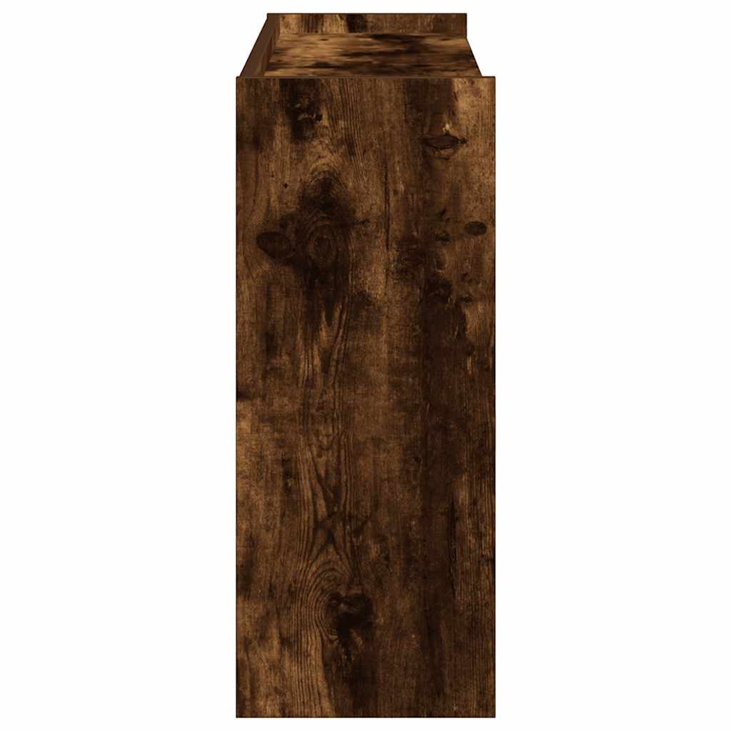 Étagère à chaussures chêne fumé 80x25x62 cm bois d'ingénierie - XIOS